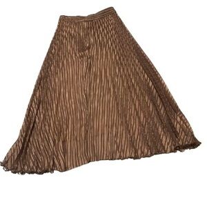 PADOY Brown and gold patter full length skirt